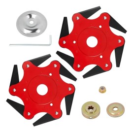 2 Piezas De 6 Cabezales De Acero Para Cortacésped