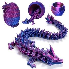 3D Printed Dragon Egg Mysterious Dragon Toy Realistic Movable Dragon Figures Flexible Joints Home Decoration Desk Toy Home Office Decoration Desk Sp