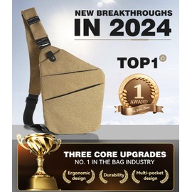 IUHFSIFS Upgrade Anti-Theft Bag 【0 Load - Comfortable Ergonomics】 Anti-Theft Shoulder Bag 【Many Pockets Extremely Waterproof & Scratch-Resistant】Anti-Theft Bag Women Men, 05-Mi-Left