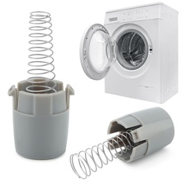 2pcs Washing Machines For Magnetic Door Plunger Replacement Parts With Spring Repair(COLOR:Grey)
