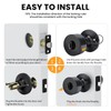 Haidms 1 Pack Matte Black Door Knobs Interior, Privacy Door