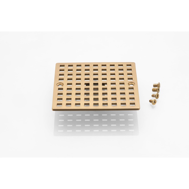 Holge Square Shower Drain Cover, 4 Inch, SUS304 Stainless Steel,