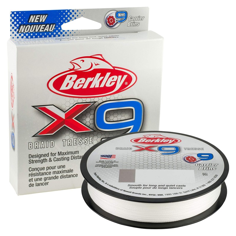 Berkley X9 Trenza línea de Pesca, Cristal, 165-Yard/10-Pound