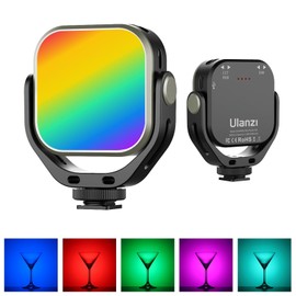 ULANZI VL66 RGB Adjustable Rechargeable 2500-6500K - Mini Video Portable Light on Camera, 2000mAh CRI95+ Dimmable, Ultra Bright Photo and Video Lighting, LED Fill Lamp for DSLR Camcorder Gopro