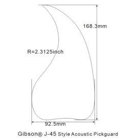 Unbranded New Great - For Fit Gibson J-45 Guitar Pickguard Adhesive back Red Tortoise