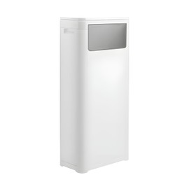 WanWanKa Tall Skinny Trash Can with Lid,Lagre Tall Slim 6 Gallon Commercial Trash Bin, Waste Bin with Press Top Lid, Bascise Smudge Resistant Tall Narrow Garbage Can, Suitable Backyard,Garden,Kitchen