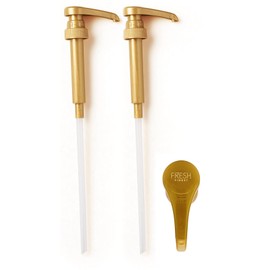 2 Pack Fresh Finest Coffee Syrup Pump Dispenser, Syrup Pump is Compatible with Torani, Davinci, Jordans Skinny Syrups, Fits 25.4 Oz/750 ML Bottles, for Coffee Syrups, Teas, Snow Cones, Smoothies