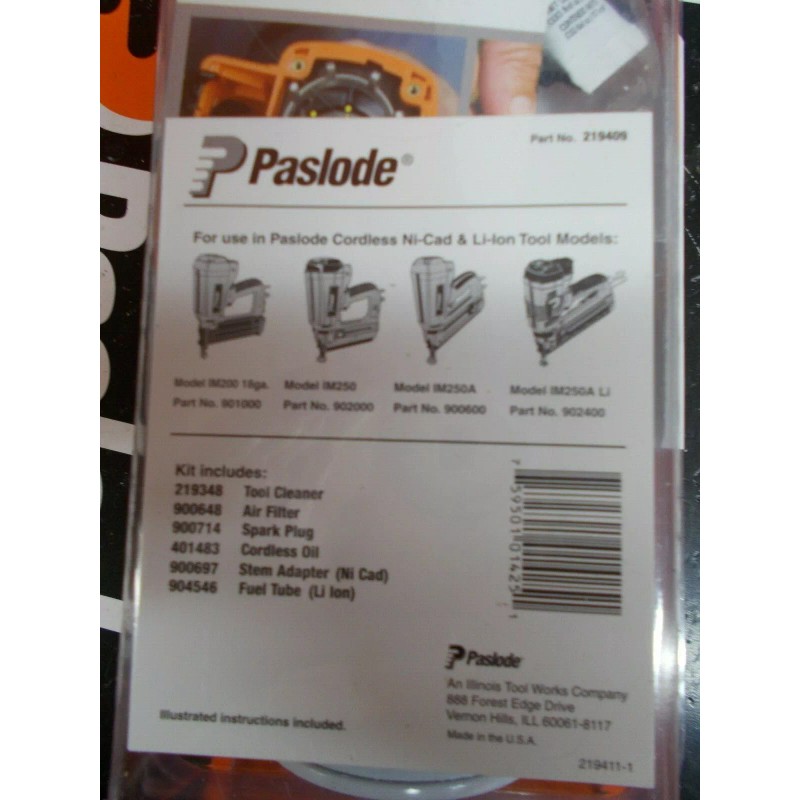 Paslode Part # 219409 Cordless Finish Nailers Tune-Up Kit 4