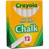 Crayola(R) Anti-Dust Chalk, (White) Box Of 12 Sticks