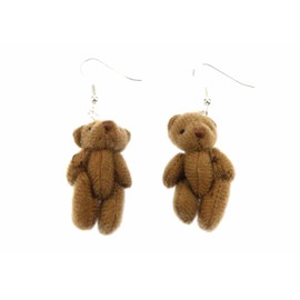 Miniblings Earrings Earrings Teddy Bear Plush Teddy Bear Teddy Brown Hanger