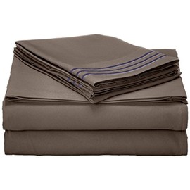 Elegant Comfort 1500 Thread Count Wrinkle  Fade Resistant Egyptian Quality Ultra Soft Luxurious 4-Piece Bed Sheet Set, King, Gray                     