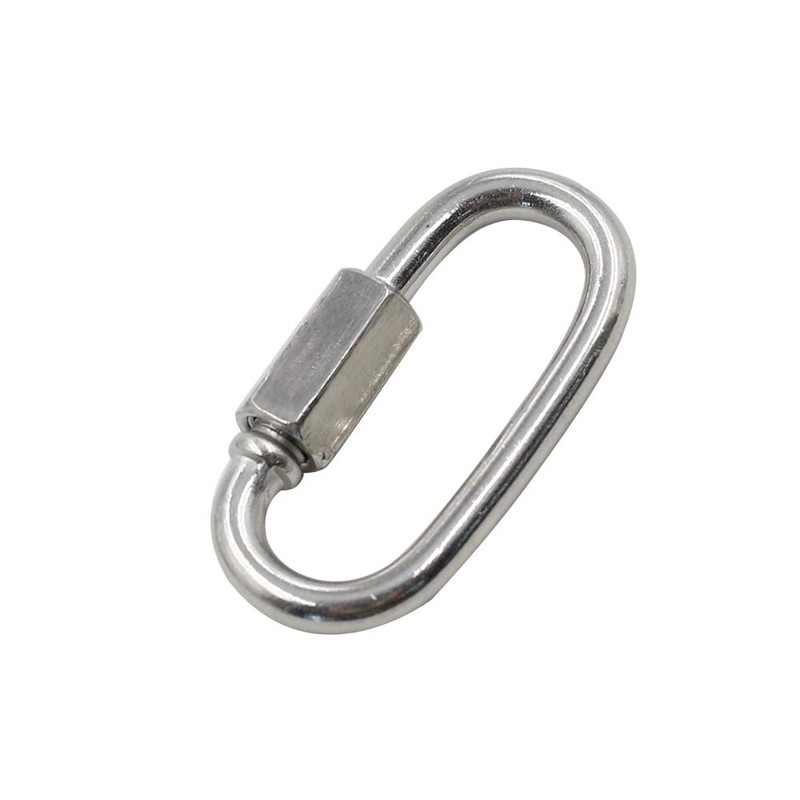 Qjaiune 24Pcs Quick Links 1/8 Inch Stainless Steel D Shape