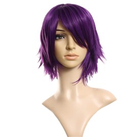 Prettyland medium short hair wig layered cut fringe straight wig