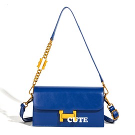 Small Cute Women Shoulder Bag, Mini Lady Leather Crossbody Bag, Classic Luxury Designer Handbags Women (Blue)