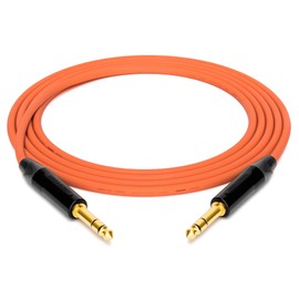 enoaudio Mogami 2534 Quad Professional Studio Cable Balanced Neutrik Gold 6.3 mm TRS Jack HiFi Orange 2.0 m