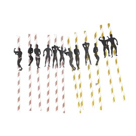 Vctitil 12pcs Straws Stripper Dancing Men Straws Party Decorations Straws Party Drinking Party Supplies(A/B)