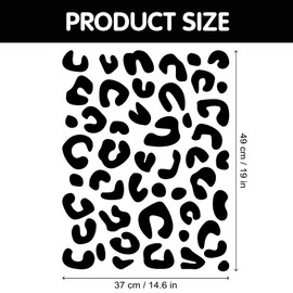 Leopard Print Vinyl Decal Leopard Pattern Wall Stickers, Animal Print Irregular Dots Leopard Spots Decals for Kids Bedroom Nursery Living Room Home Decoration (Large)