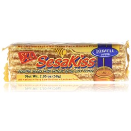 Lowell Foods XL Sesakiss Sesame Thins with Honey, Sezamki 2.05 ounce, Pack of 24