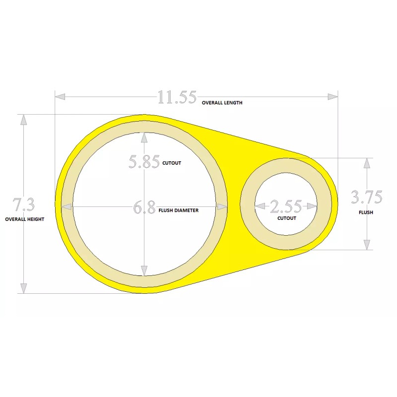 GP Car Audio Flush Mount 6.5 inch + Super Tweeter
