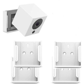 4PACK Wall Mount Kit for Wyze Cam V2/V1 with Screwless and VHB Stick On - Easy to Install, No Tools Needed, No Mess, No Drilling, Strong Adheasive Mount(Not for Wyze Cam and Wyze Cam V3 )(WHITE)
