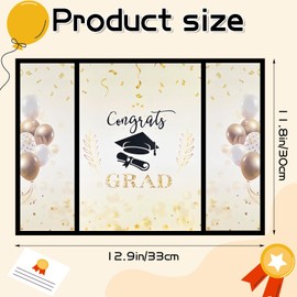 Domkier 2025 Graduation Guest Book Black Gold Graduation Party Decorations Class of 2025 Graduation Sign in Book for College Graduation Gifts for Her Him