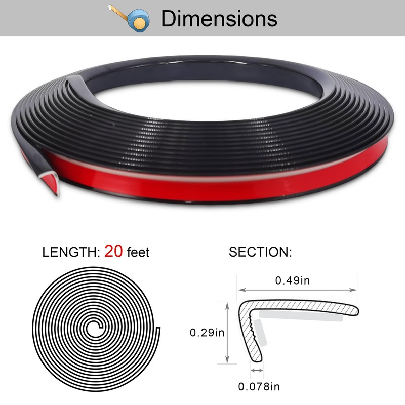 KTINITK 20ft Outside Vinyl Corner Trim Peel and Stick for