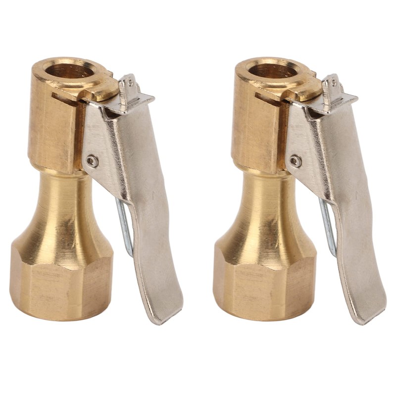 Air Chuck with Clip,2PCS Air Chuck Brass Internal Thread Tire