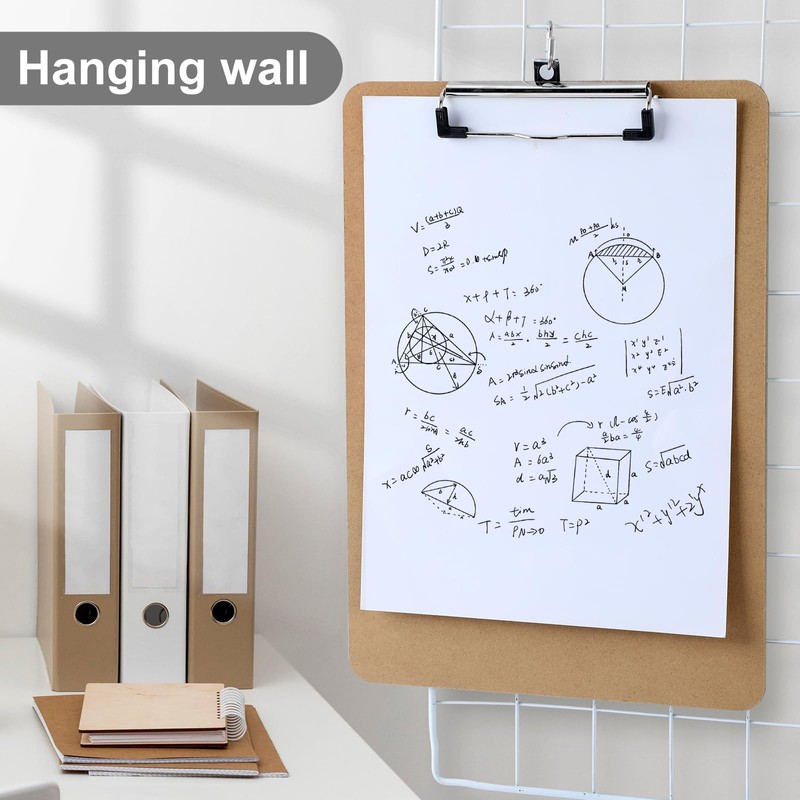 Macroclo Wood Clipboards Set of 2, Letter Size Hardboard Clip