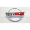 AUTO Chrome Red Front Nose Hood Rear Gas Lid Cross