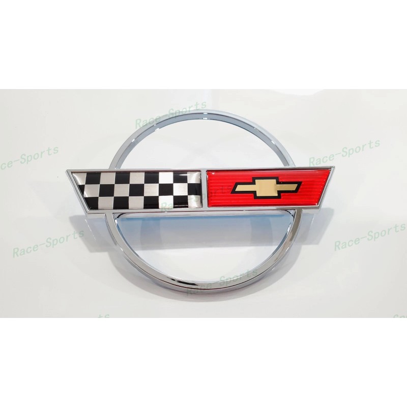 AUTO Chrome Red Front Nose Hood Rear Gas Lid Cross