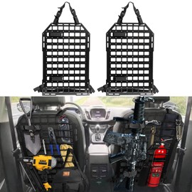 2Pcs Rigid Molle Panel for Vehicles, Storage Back Seat Truck and Tactical Seat Back Organizer Car Organizers Gun Rack 21.3"*14.2"