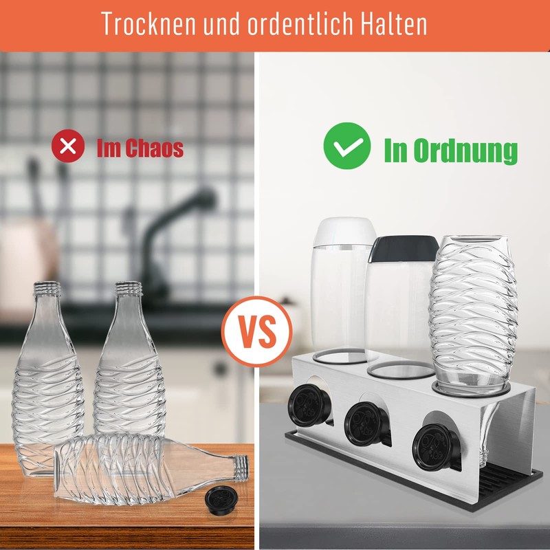 ACTIV CUISINE Bottle Holder for Sodastream Duo Crystal Bottles, 3