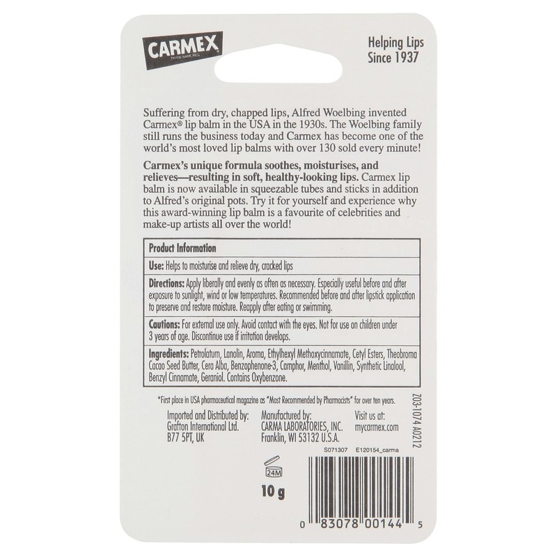 Carmex Original Lip Balm Pot 7.5 g