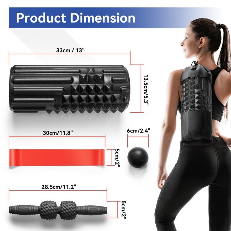 5 in 1 Foam Roller Set - High Density Back