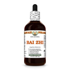 Bai Zhi (Angelica Dahurica) Dry Root Glycerite, Made in Hawaii, All Natural, Vegan, Lab Tested Alcohol-Free Liquid Extract - 4 fl.oz