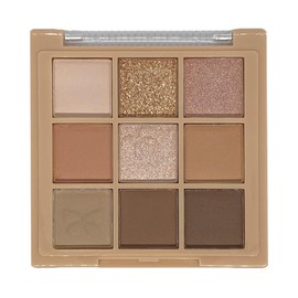 Okerker 9 Color Eyeshadow Palette Makeup, Matte Glitter Shimmer Korean Eye Shadow Palettes, Highly Pigmented Long Lasting Waterproof Blendable, Pink & Brown, Daily Eye Shadow Makeup