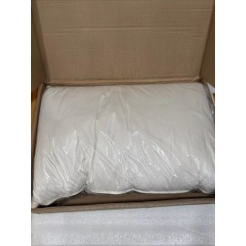Double Stitch Luxury US White Down Pillow - Made in Canada, 400 Thread Ct. Queen