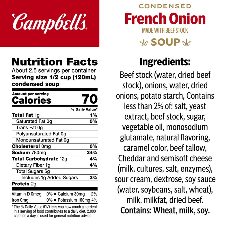 Campbell's Condensed French Onion Soup, 10.5 oz Can (12 Pack)