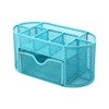 Mesh Desk Office Organizer,Multifunction Pen Holder with Drawer Stationery Storage