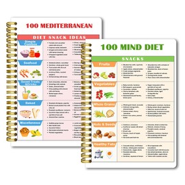 2 packs of Healthy Diet List Cover Notebook, A5 Spiral Coil Notebook, 5.5 x 8.3 inches, 50 sheets 100 pages, Exquisite Learning, Office Notebook, Edible Food Details