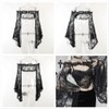 Goth Lace Sheer Top Black Mesh Long Sleeve Crop Top
