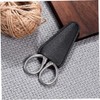 1set Portable Beard Scissors and Beauty Scissors Pu Cover Small