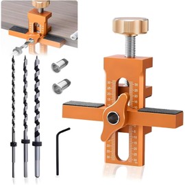Ssumght Cabinet Door Positioning Tool Set,Cabinet Door Installation Positioner,Adjustable Length Cabinet Door Installation Positioner,Mounting Jig for Installing Cabinet Doors (Orange)