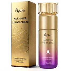 Suero de péptidos de retinol para la cara: colágeno antienvejecimiento NAD+ suero de hidratación para arrugas líneas finas, piel reafirmante del cuell