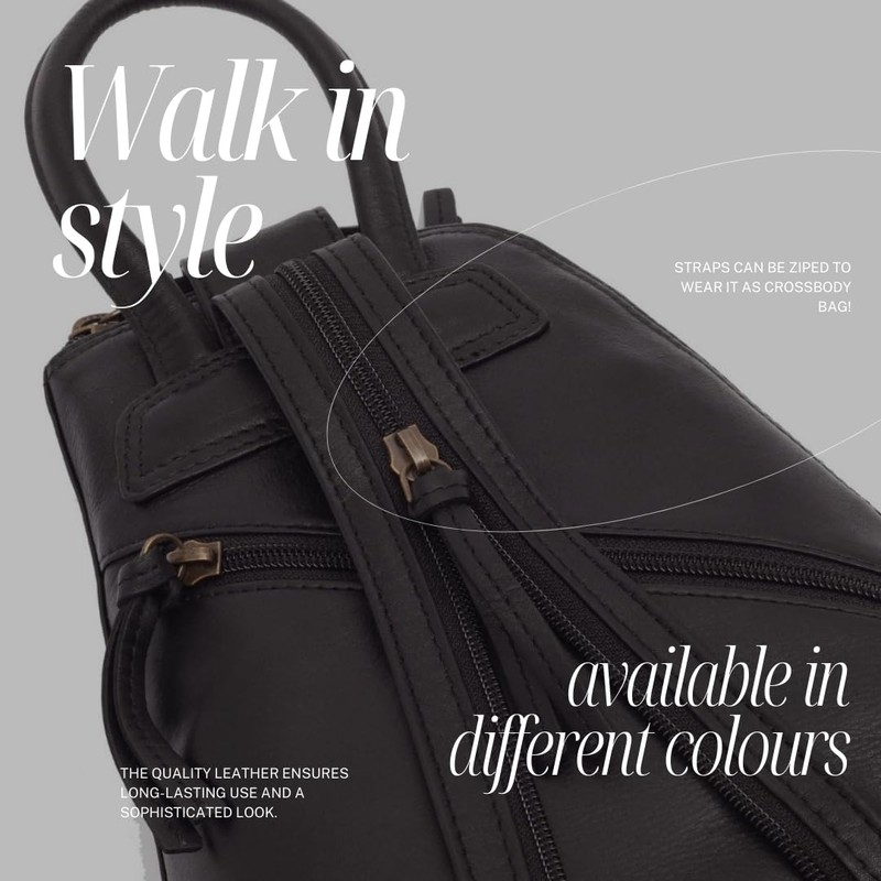 Lloyd Baker London - BHIWANI Genuine Leather Backpack Daypack Crossbody
