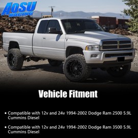 Aosuracing Aluminum Intercooler Pipe Kit Compatible with 1994-2002 Dodge Ram 2500 3500 5.9L