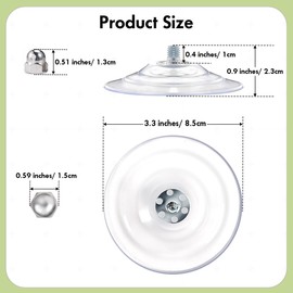 AMOSIJOY 4 Pack Cat Window Perch Suction Cup, Strong Adhesive Replacement Suction Cup with Screws for Foldable & Cordless Cat Window Hammock Seat