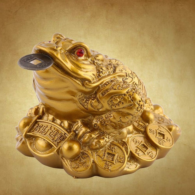 Feng Shui Money Frog, Lucky Money Toad Decorations,Ideal for Attracting