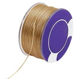 PH PandaHall 50 Yards 0.1mm Beading Thread Nylon String for Bracelets Seed Bead String Beading Cord Nylon Sewing Thread for Stitching Beading Bracelet Necklace Jewelry Making, Moccasin