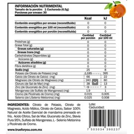 Electrolitos sin Azúcar, Hidratación en Polvo, Adicionado con Calcio, Zinc y Potasio. Keto, Paleo y Vegano, Sabor Frutos del Bosque, Limonada o Mandarina. Paquete con 2 o 3 Pzs. (Mandarina y Limonada, 2Pack)